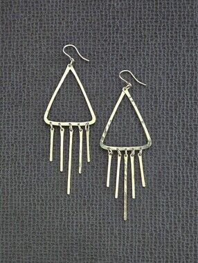 Geometric📐 Hammered🔨 Gold💛 Dangle Earrings - NWOT